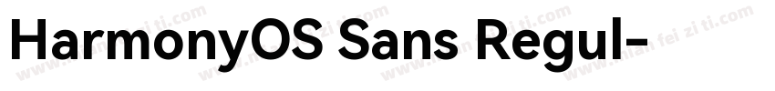 HarmonyOS Sans Regul字体转换